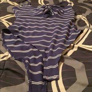 Blue with stripes leotard size S